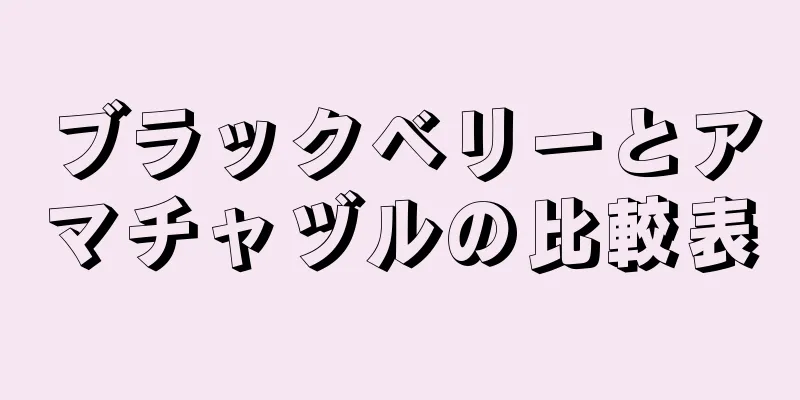 ブラックベリーとアマチャヅルの比較表