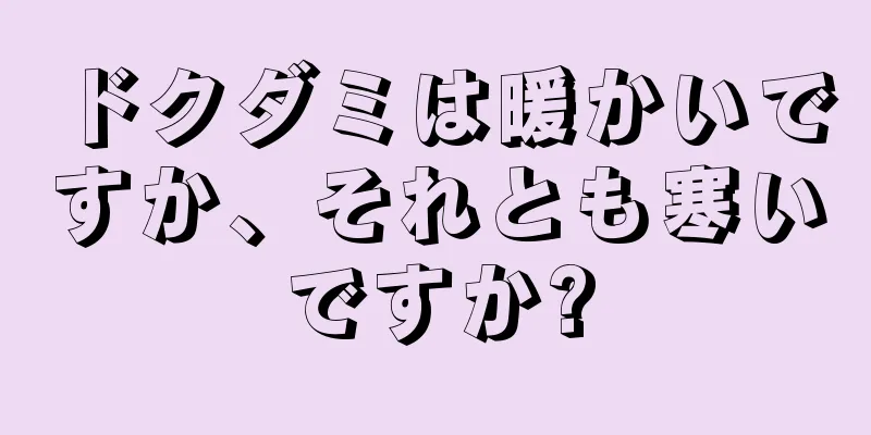ドクダミは暖かいですか、それとも寒いですか?