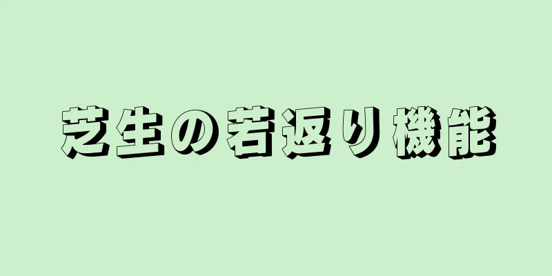 芝生の若返り機能
