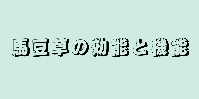 馬豆草の効能と機能