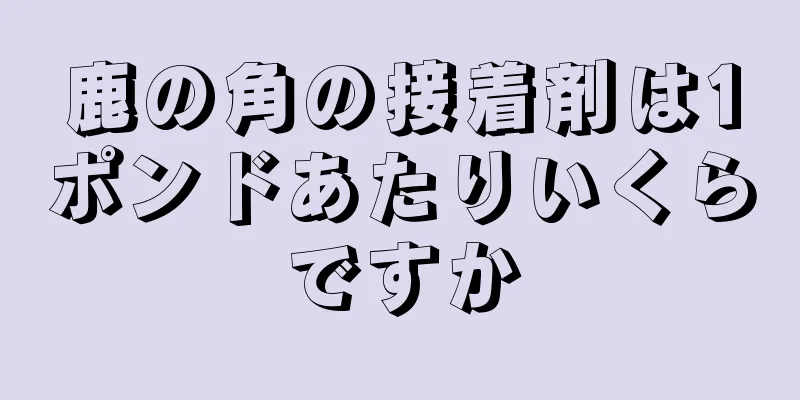 鹿の角の接着剤は1ポンドあたりいくらですか