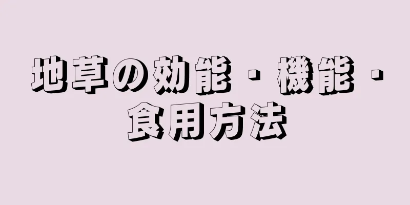 地草の効能・機能・食用方法