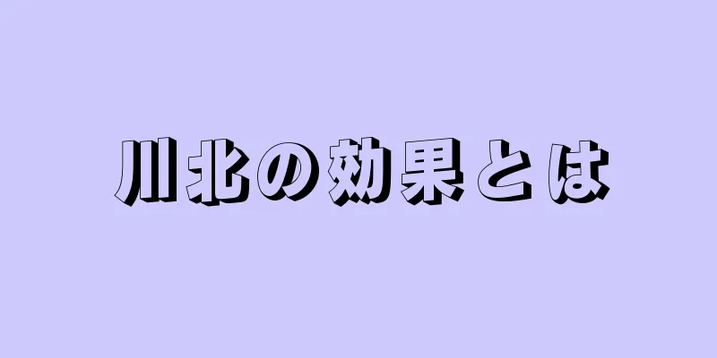 川北の効果とは