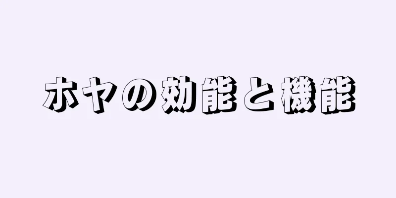 ホヤの効能と機能