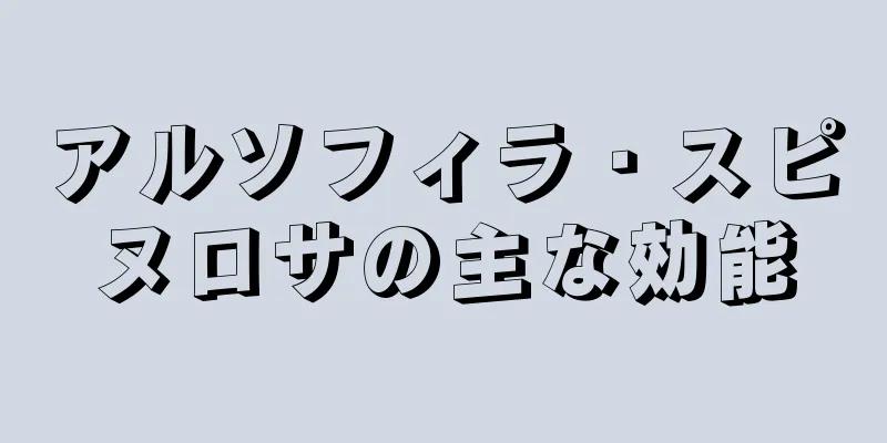 アルソフィラ・スピヌロサの主な効能