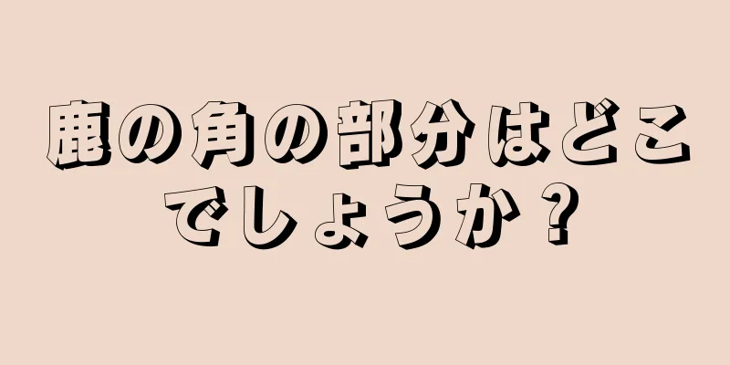 鹿の角の部分はどこでしょうか？