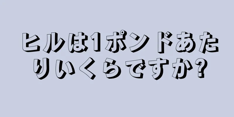 ヒルは1ポンドあたりいくらですか?