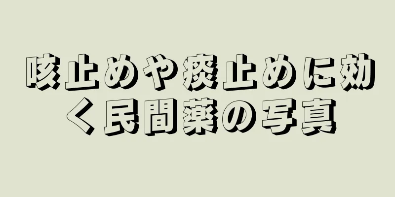 咳止めや痰止めに効く民間薬の写真