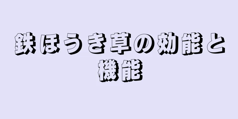 鉄ほうき草の効能と機能