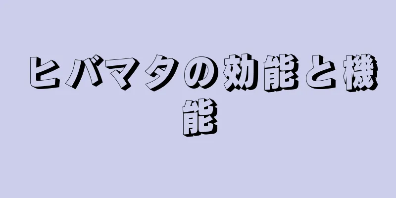 ヒバマタの効能と機能