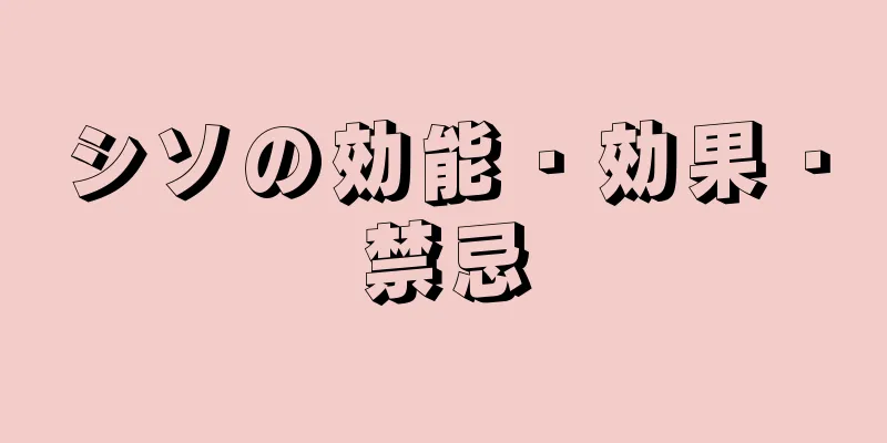 シソの効能・効果・禁忌