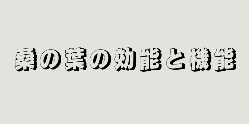 桑の葉の効能と機能