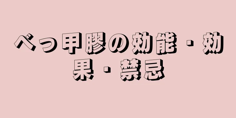 べっ甲膠の効能・効果・禁忌