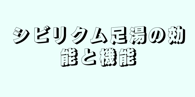 シビリクム足湯の効能と機能
