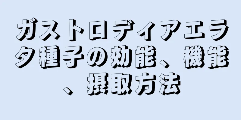 ガストロディアエラタ種子の効能、機能、摂取方法