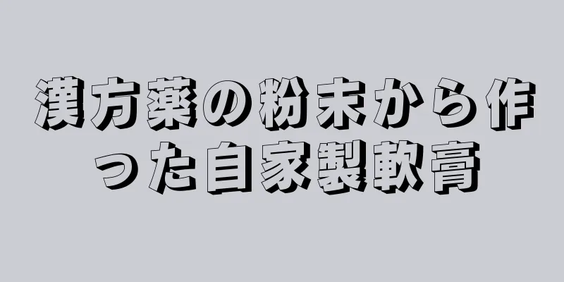 漢方薬の粉末から作った自家製軟膏