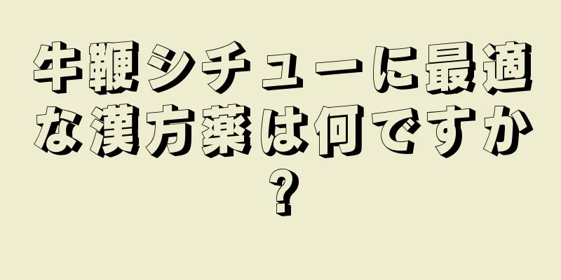 牛鞭シチューに最適な漢方薬は何ですか?