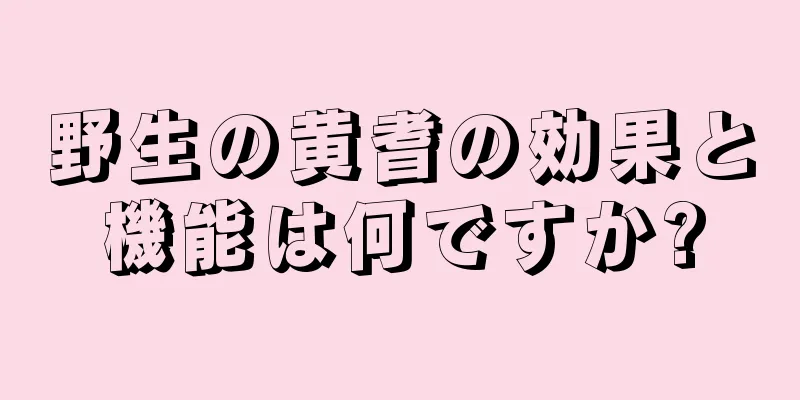 野生の黄耆の効果と機能は何ですか?
