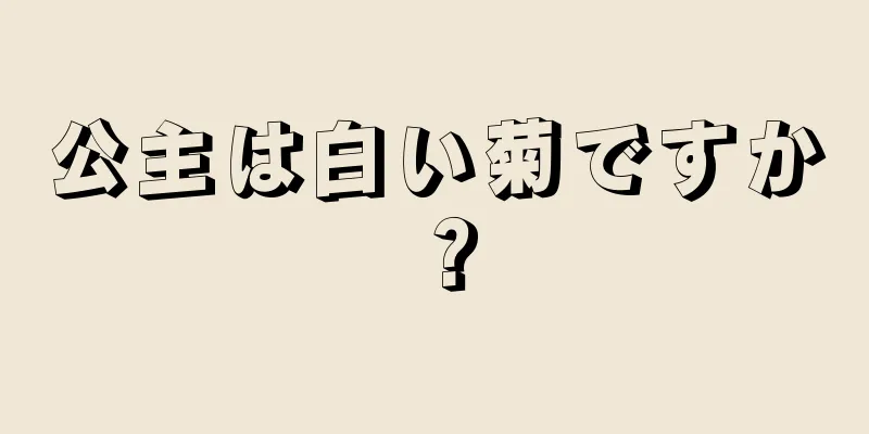 公主は白い菊ですか？