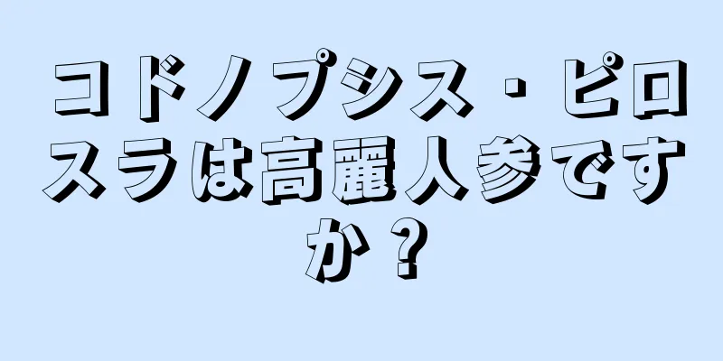 コドノプシス・ピロスラは高麗人参ですか？