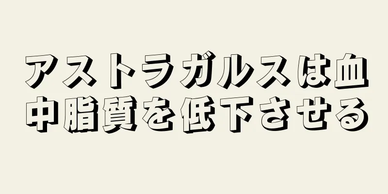 アストラガルスは血中脂質を低下させる