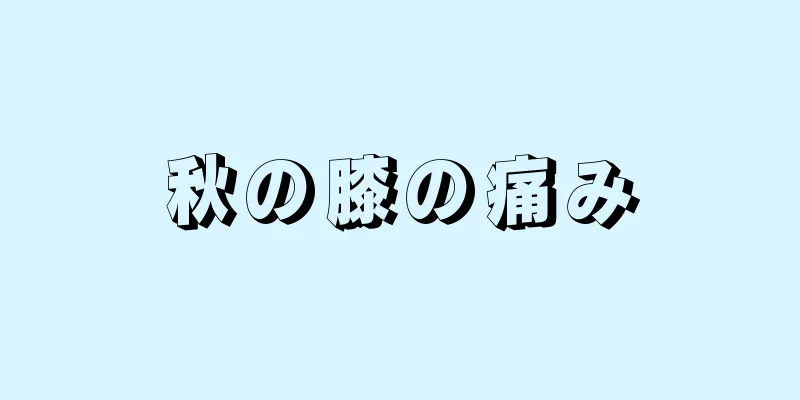 秋の膝の痛み