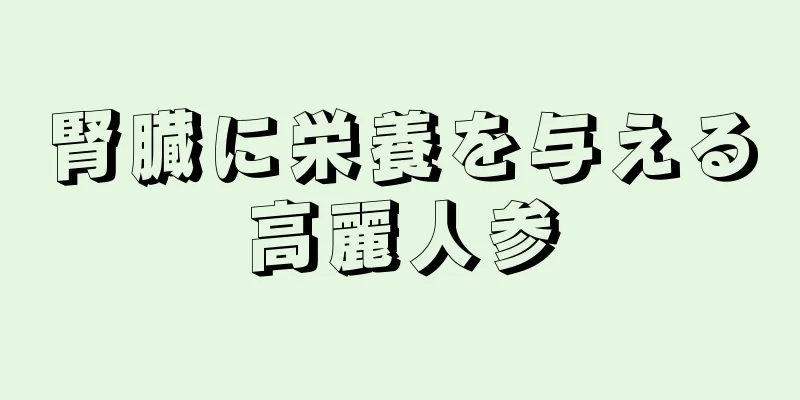 腎臓に栄養を与える高麗人参