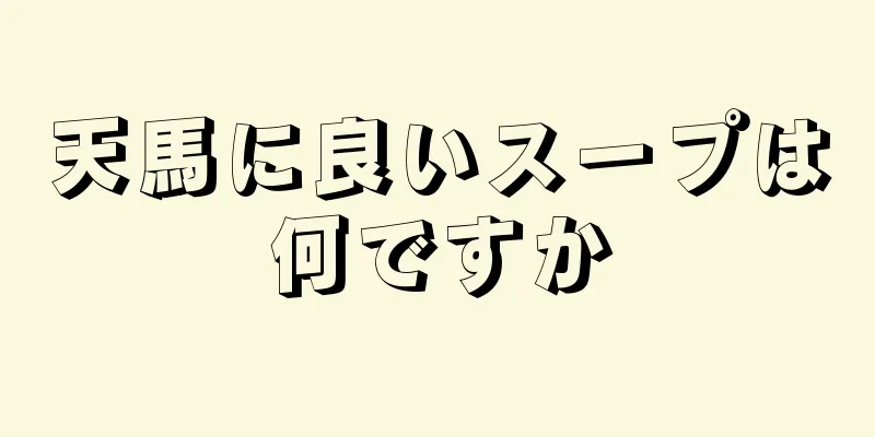 天馬に良いスープは何ですか