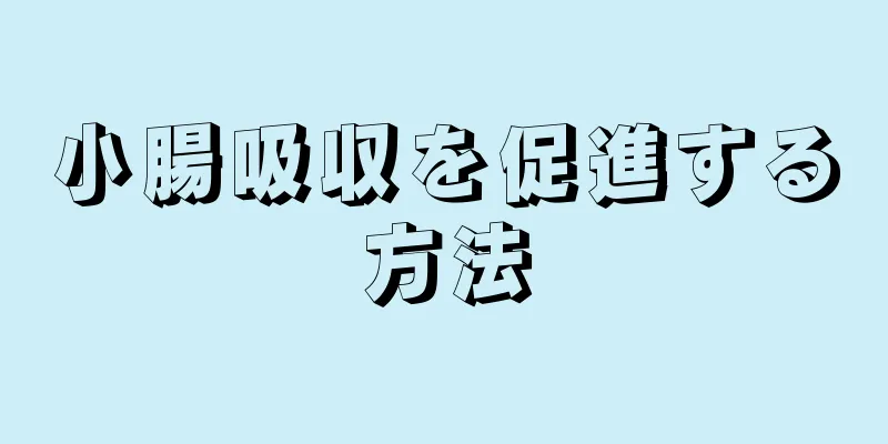 小腸吸収を促進する方法