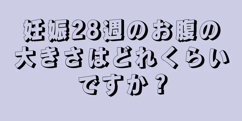 妊娠28週のお腹の大きさはどれくらいですか？