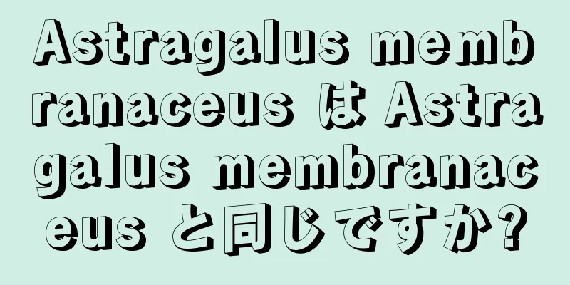 Astragalus membranaceus は Astragalus membranaceus と同じですか?