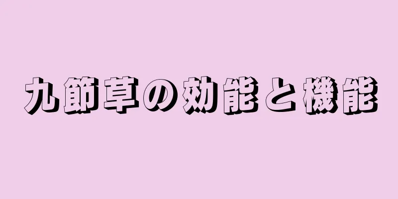 九節草の効能と機能