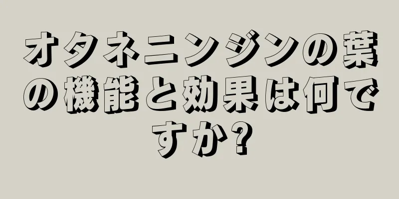 オタネニンジンの葉の機能と効果は何ですか?