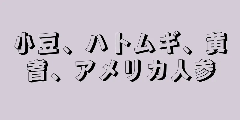 小豆、ハトムギ、黄耆、アメリカ人参