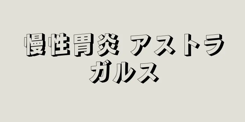 慢性胃炎 アストラガルス