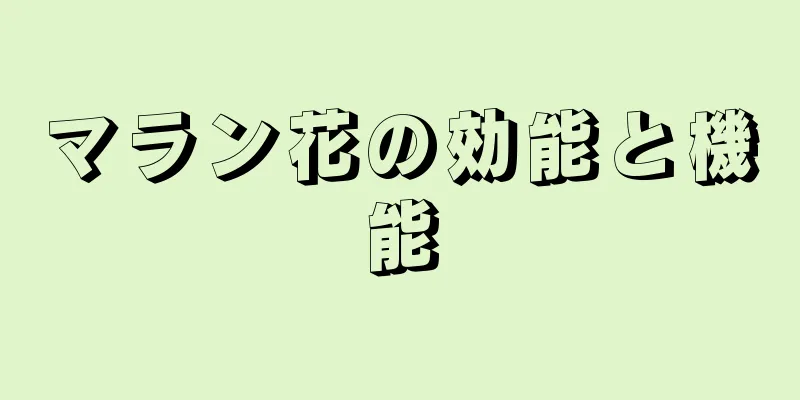 マラン花の効能と機能