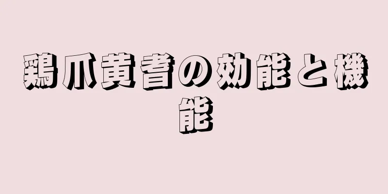 鶏爪黄耆の効能と機能