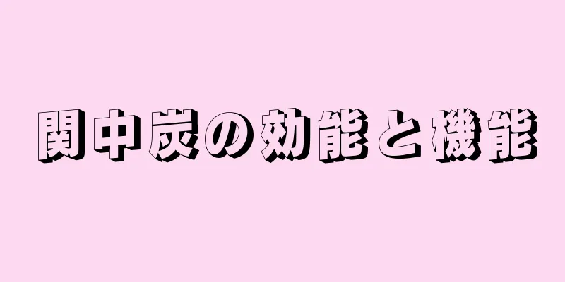 関中炭の効能と機能