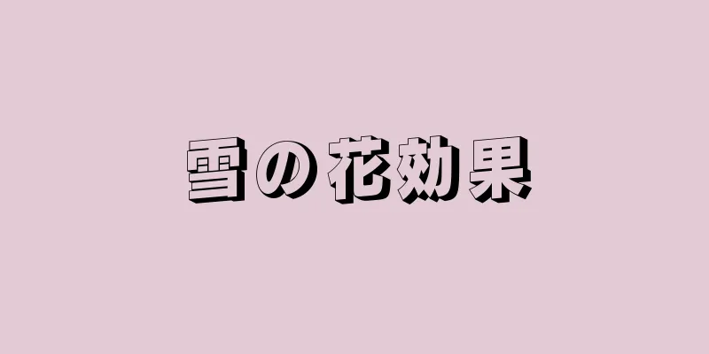 雪の花効果