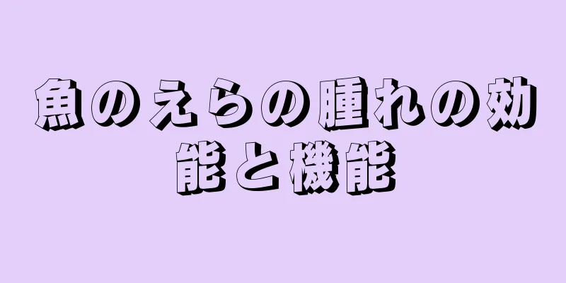 魚のえらの腫れの効能と機能