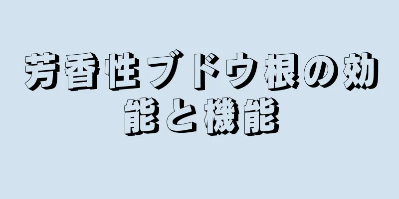 芳香性ブドウ根の効能と機能