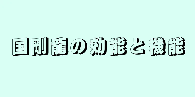 国剛龍の効能と機能