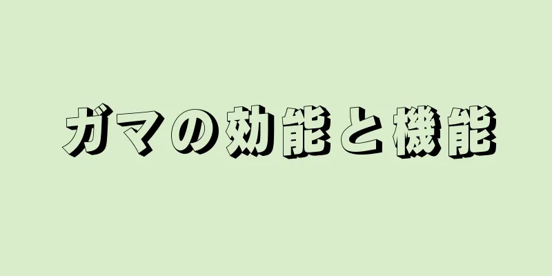 ガマの効能と機能