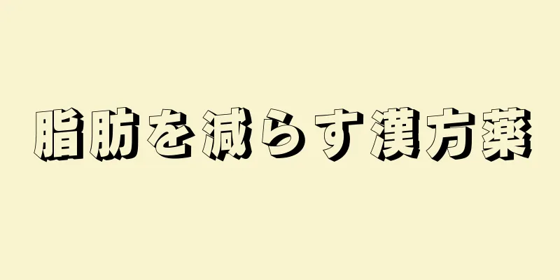 脂肪を減らす漢方薬