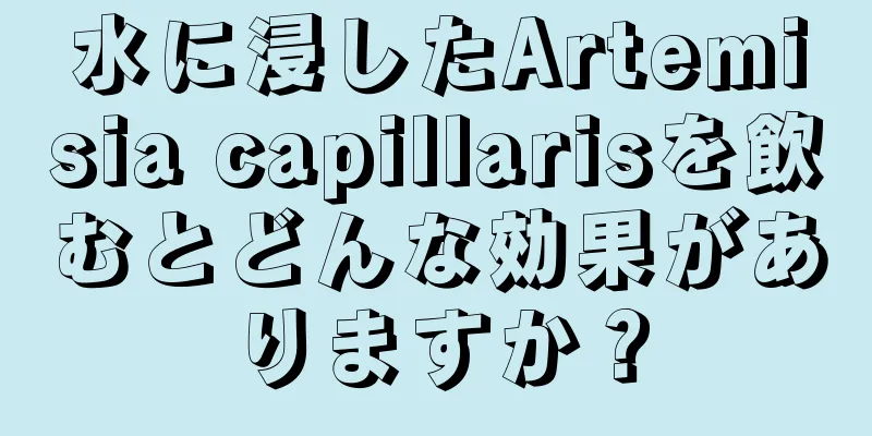 水に浸したArtemisia capillarisを飲むとどんな効果がありますか？
