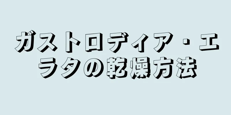ガストロディア・エラタの乾燥方法