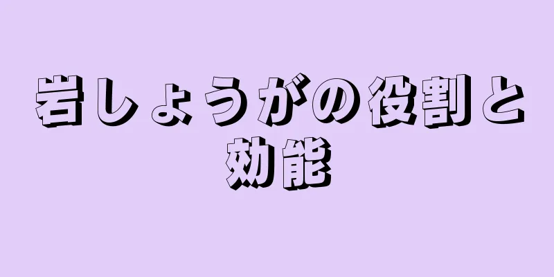 岩しょうがの役割と効能