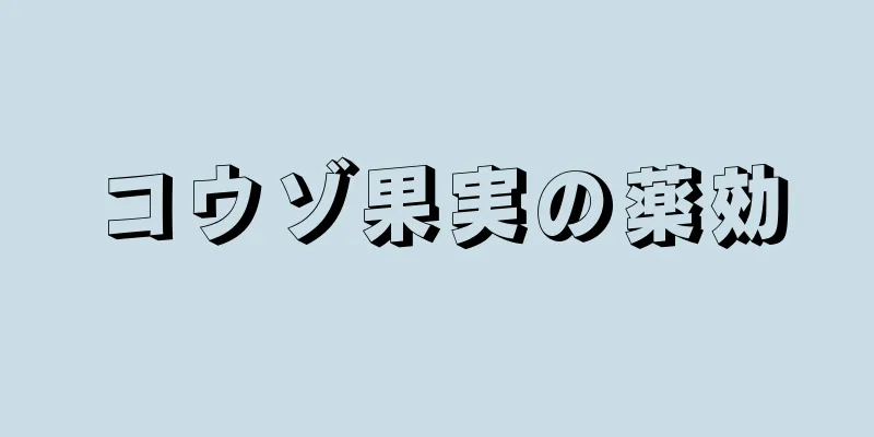コウゾ果実の薬効