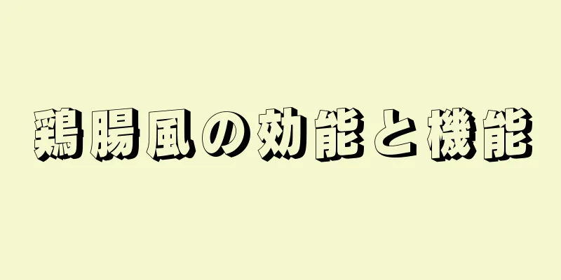 鶏腸風の効能と機能