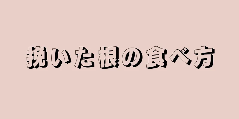 挽いた根の食べ方